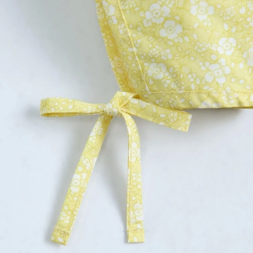 Zara Yellow Floral Kids Hat